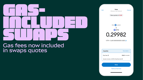 MetaMask Gas Included